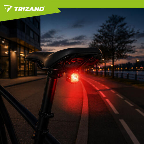 Stop bicicleta LED, 17 LED-uri, 6 moduri iluminare, USB-C, IP66