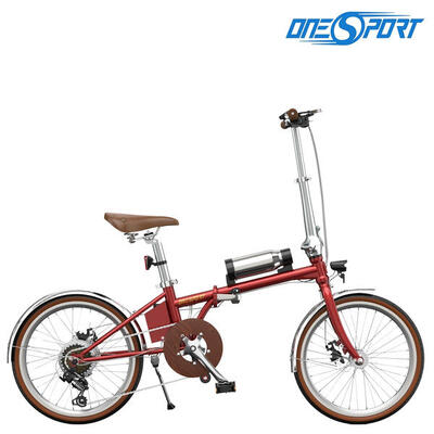E-Bike passo basso OT02pro 20" bicicletta elettrica unisex rosso