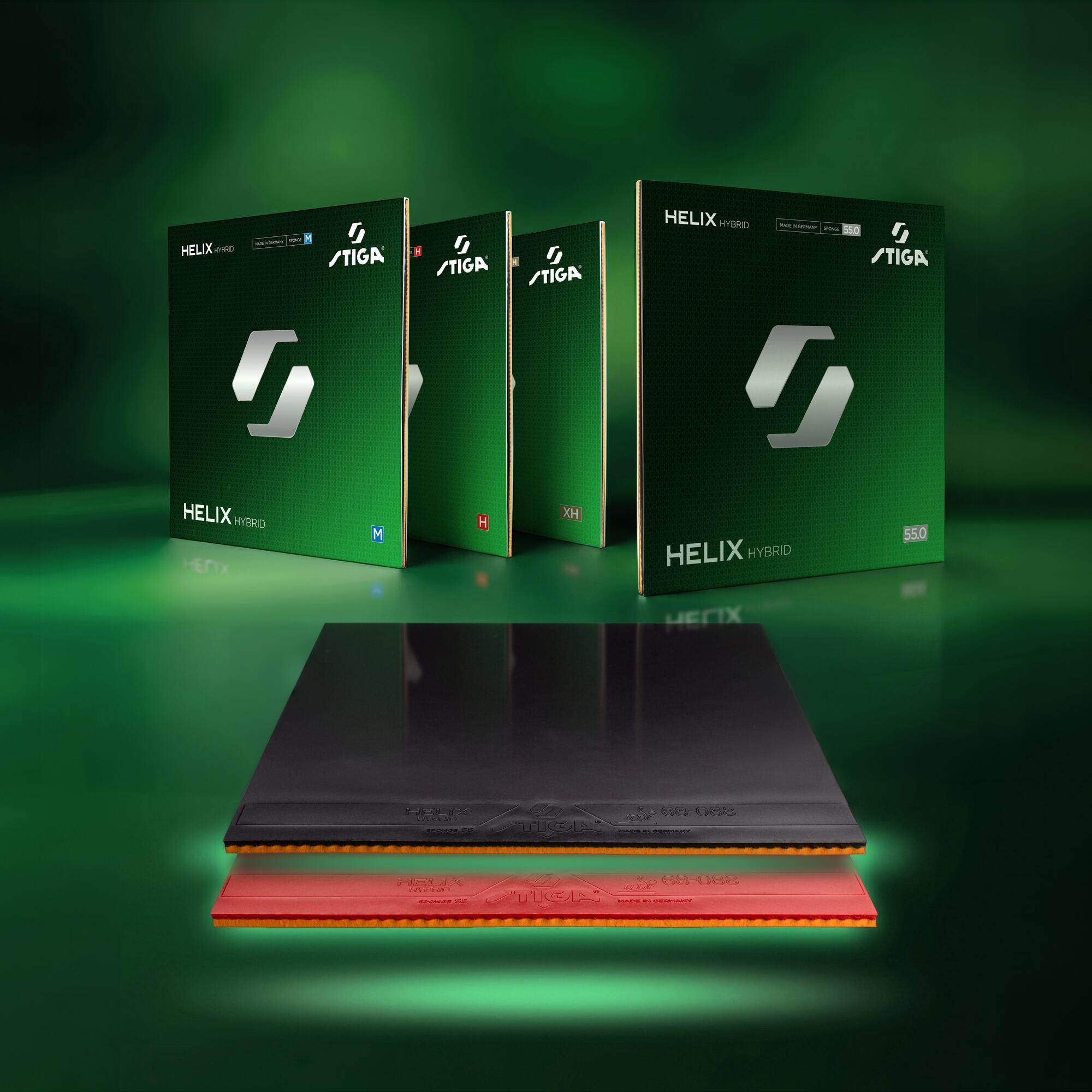 STIGA Revestimiento pala de ping pong Helix Hybrid H Black 2,2 2/4