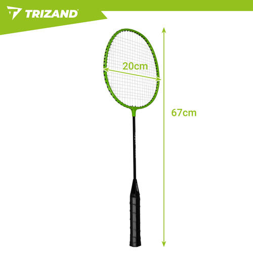 Set badminton, 2 rachete 66.5 cm, 6 fluturasi, husa transport