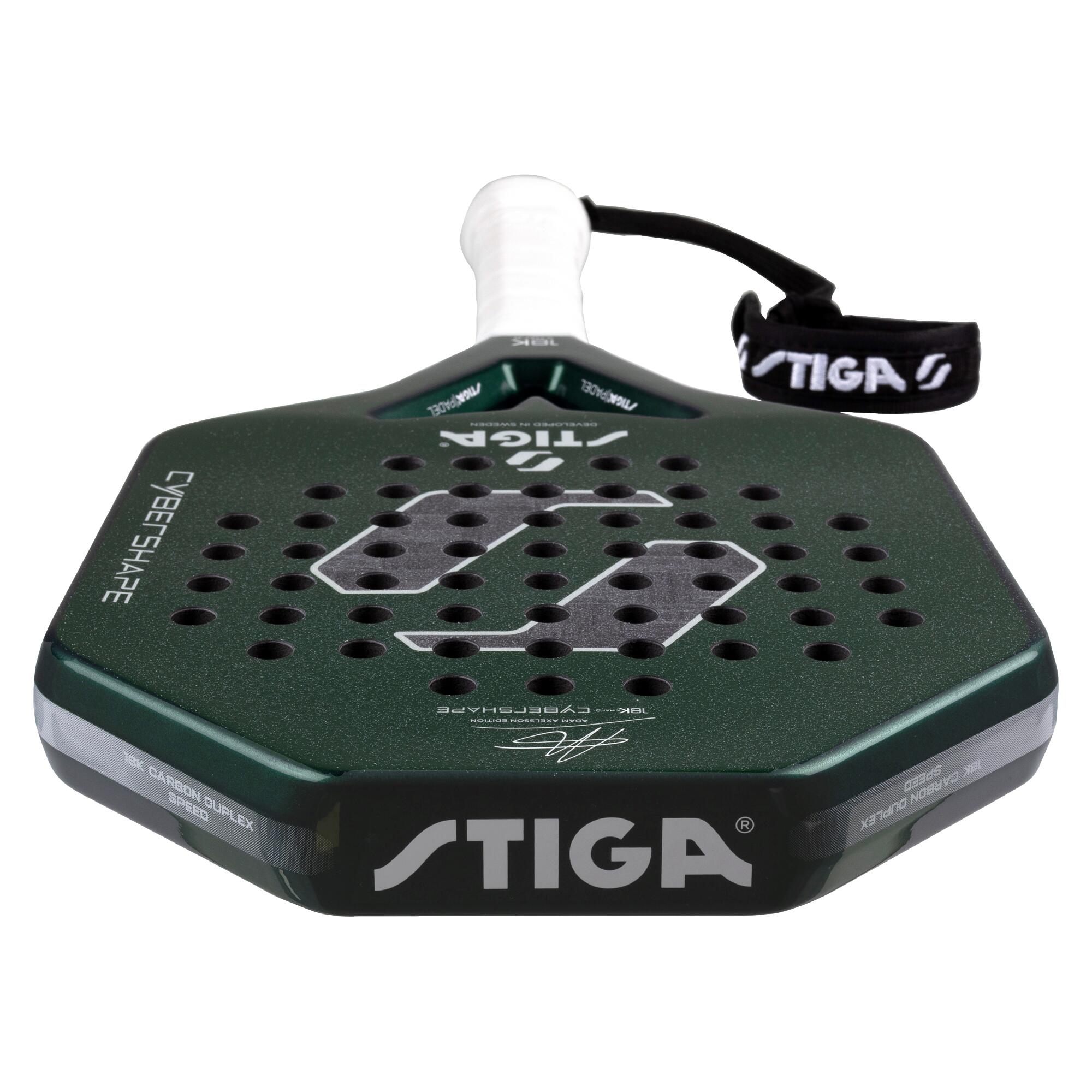 STIGA Raqueta de pádel 18K X Hard Adam Edition Cybershape 5/7