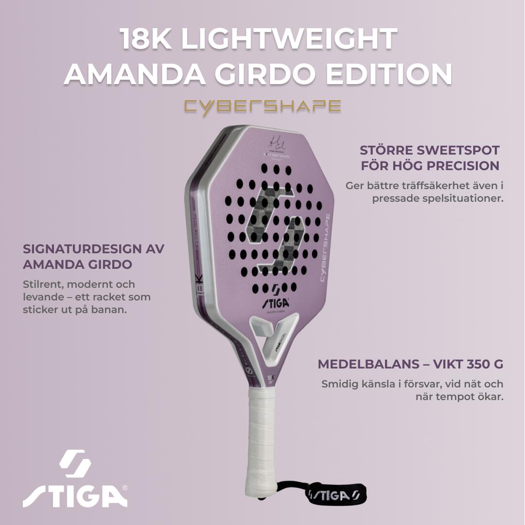 STIGA Raqueta de pádel 18K LW Amanda Edition Cybershape 7/7