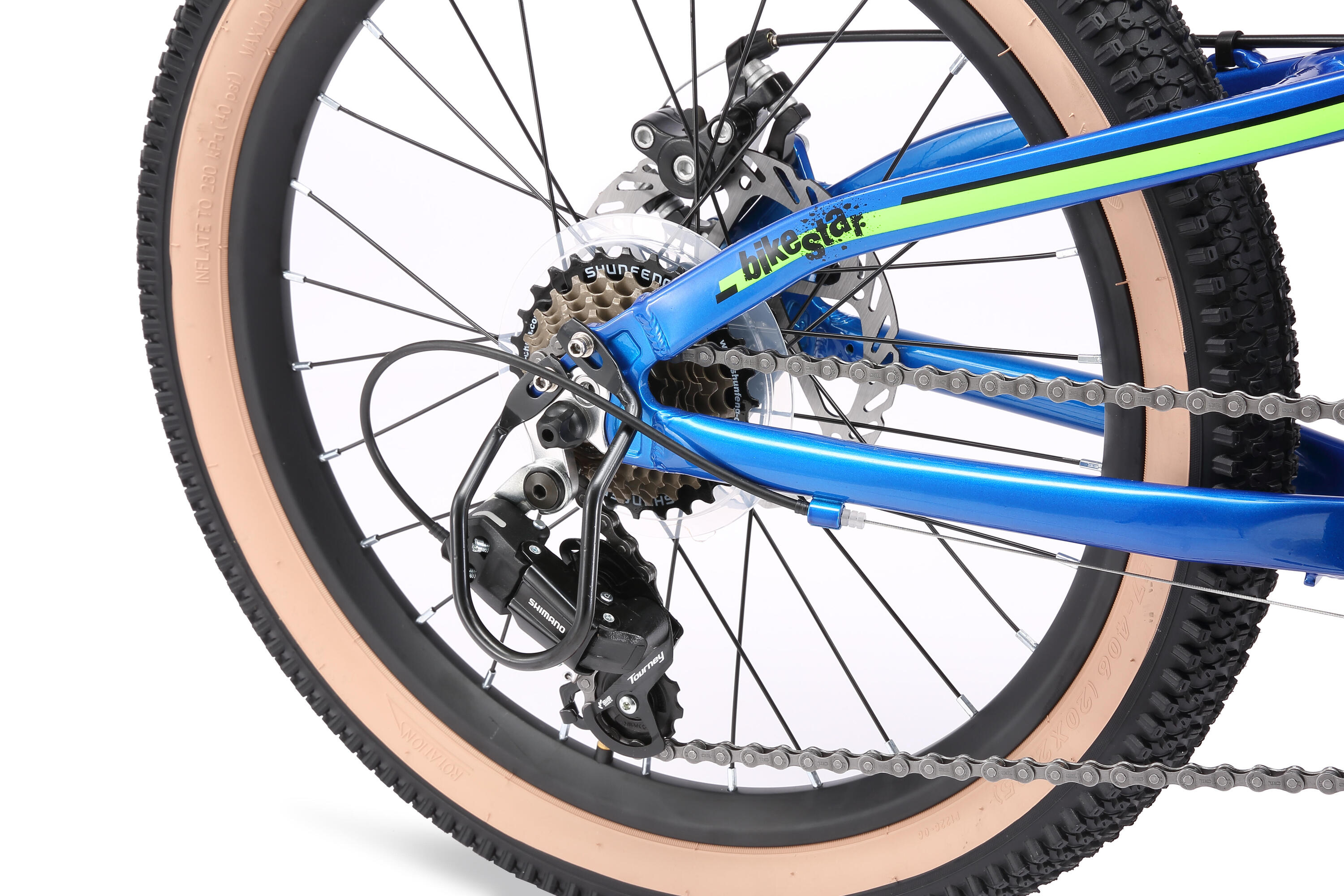 VTT 20" aluminium, vélo enfant 6 ans, semi-rigide, 21 vitesses, frein à disque 5/7