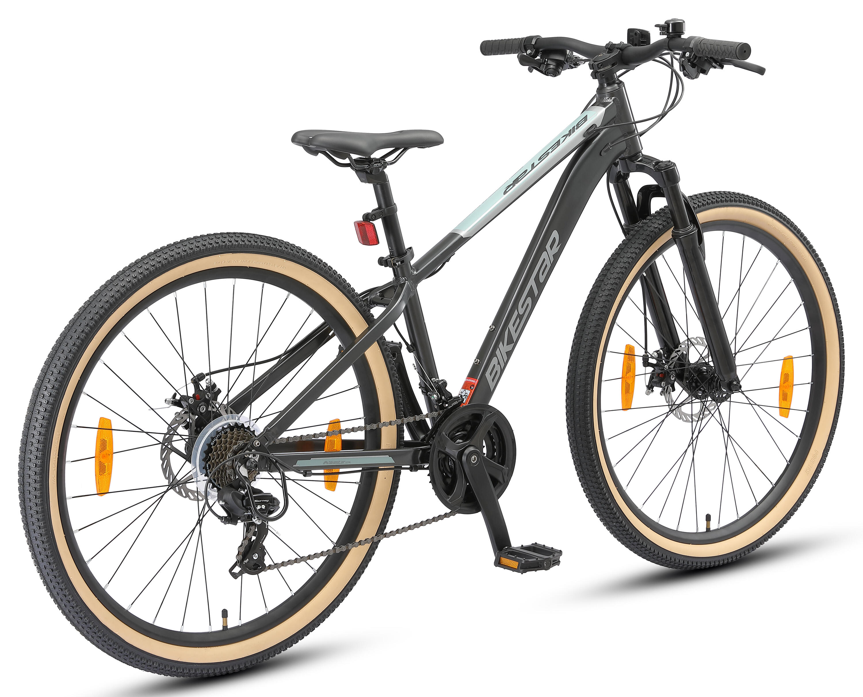 MTB fiets 27.5" aluminium, hardtail, 21 versnellingen, schijfremmen 4/7