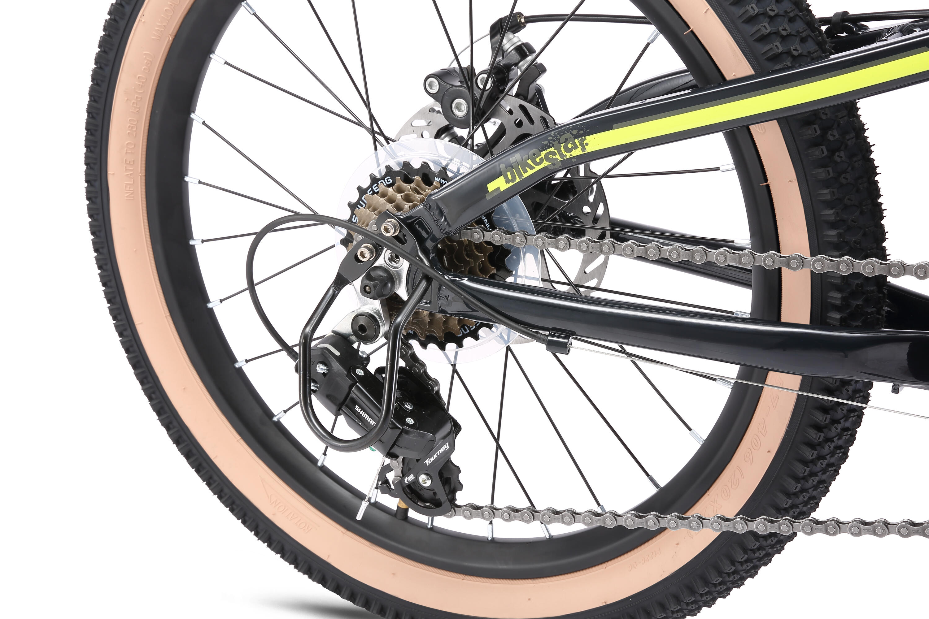 VTT 20" aluminium, vélo enfant 6 ans, semi-rigide, 21 vitesses, frein à disque 5/7