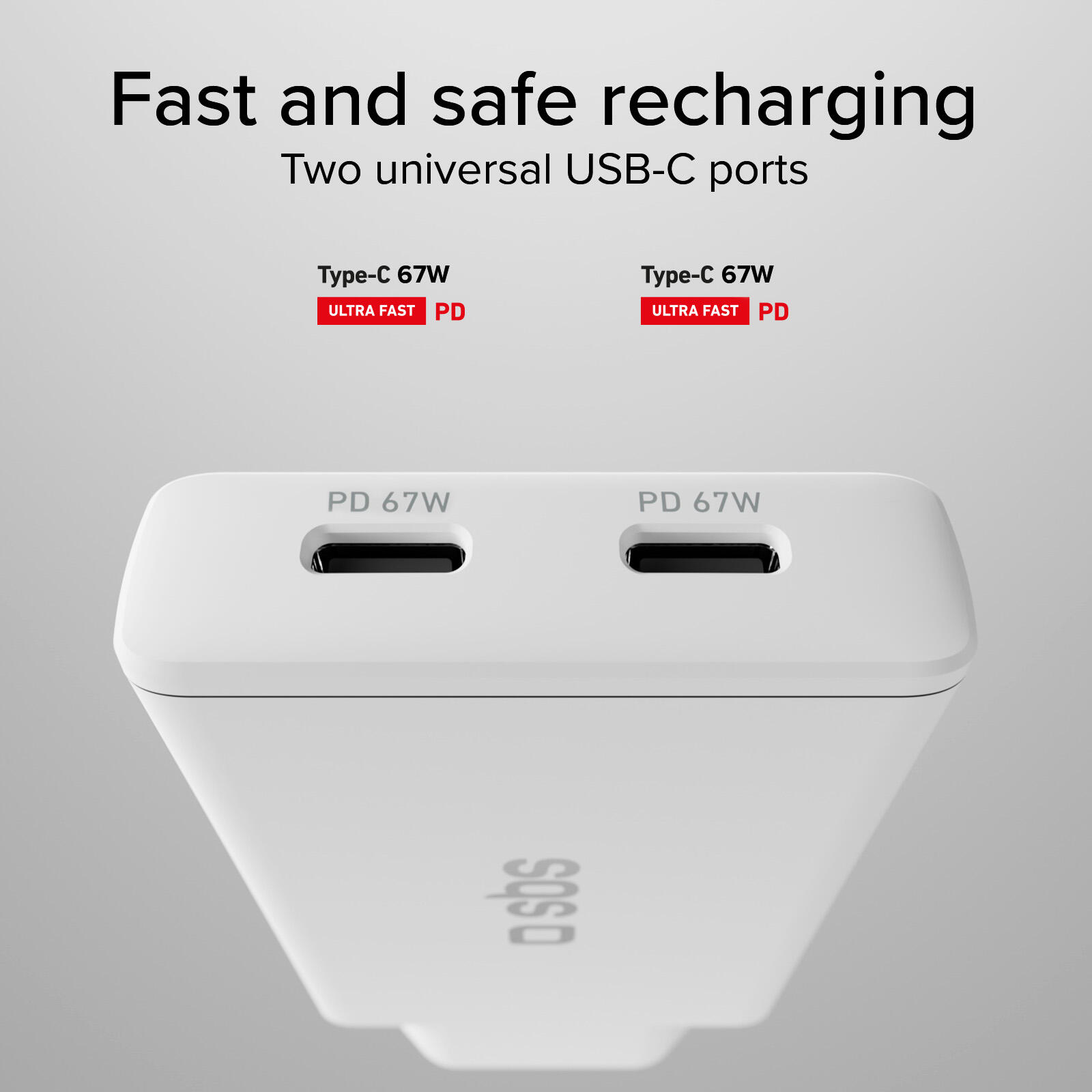 Caricatore ultrasottile 65W con doppia USB‑C 3/7