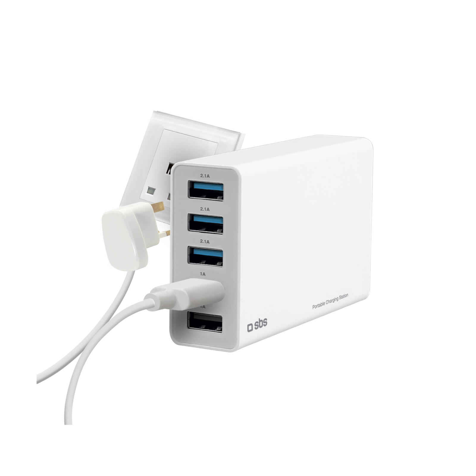 Stazione di ricarica UK con 5 porte USB 2/2