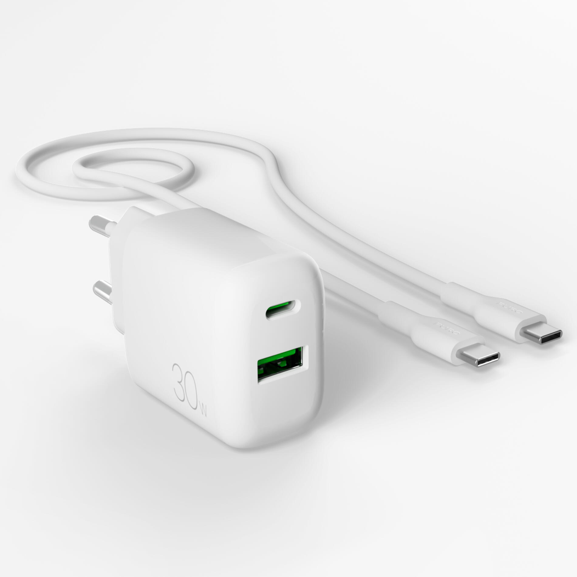 Kit Energia 30W USB‑A/USB‑C + cavo USB‑C 2/6