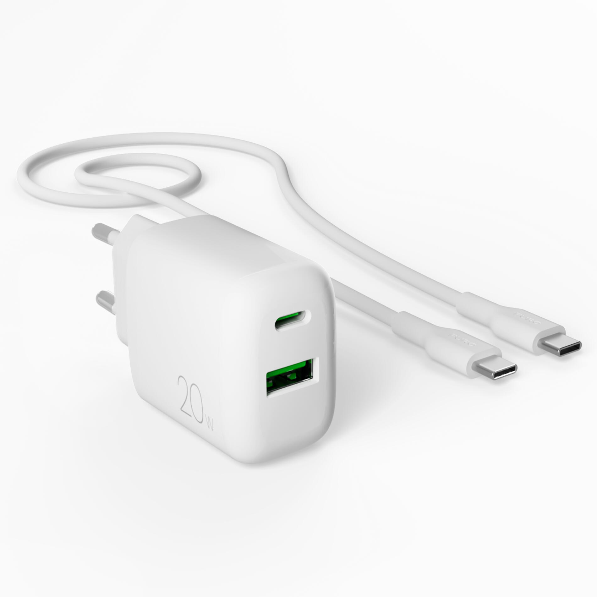 Kit Energia 20W USB‑A/USB‑C + cavo USB‑C 2/6
