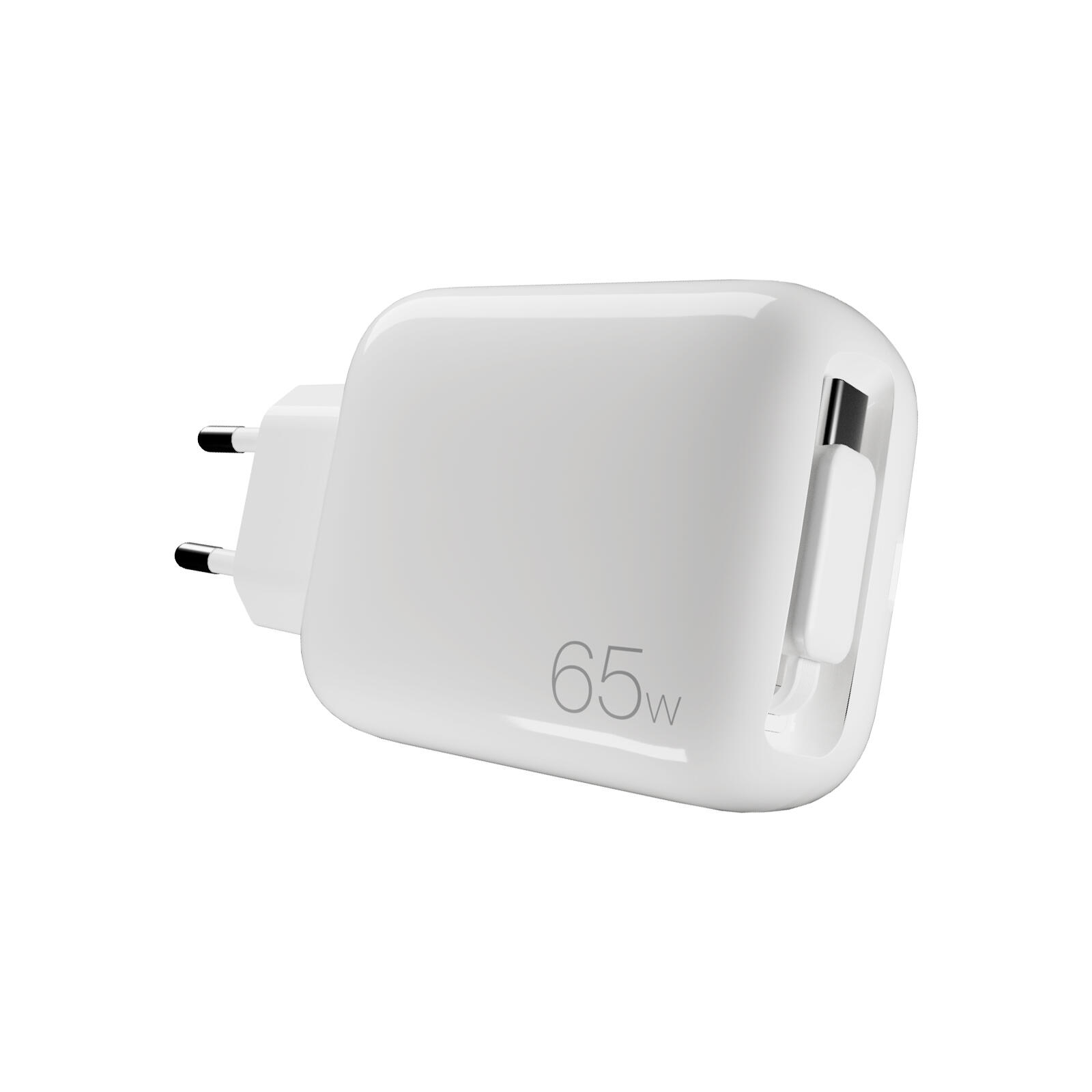 Caricatore GaN 65W con cavo USB‑C retrattile 2/7