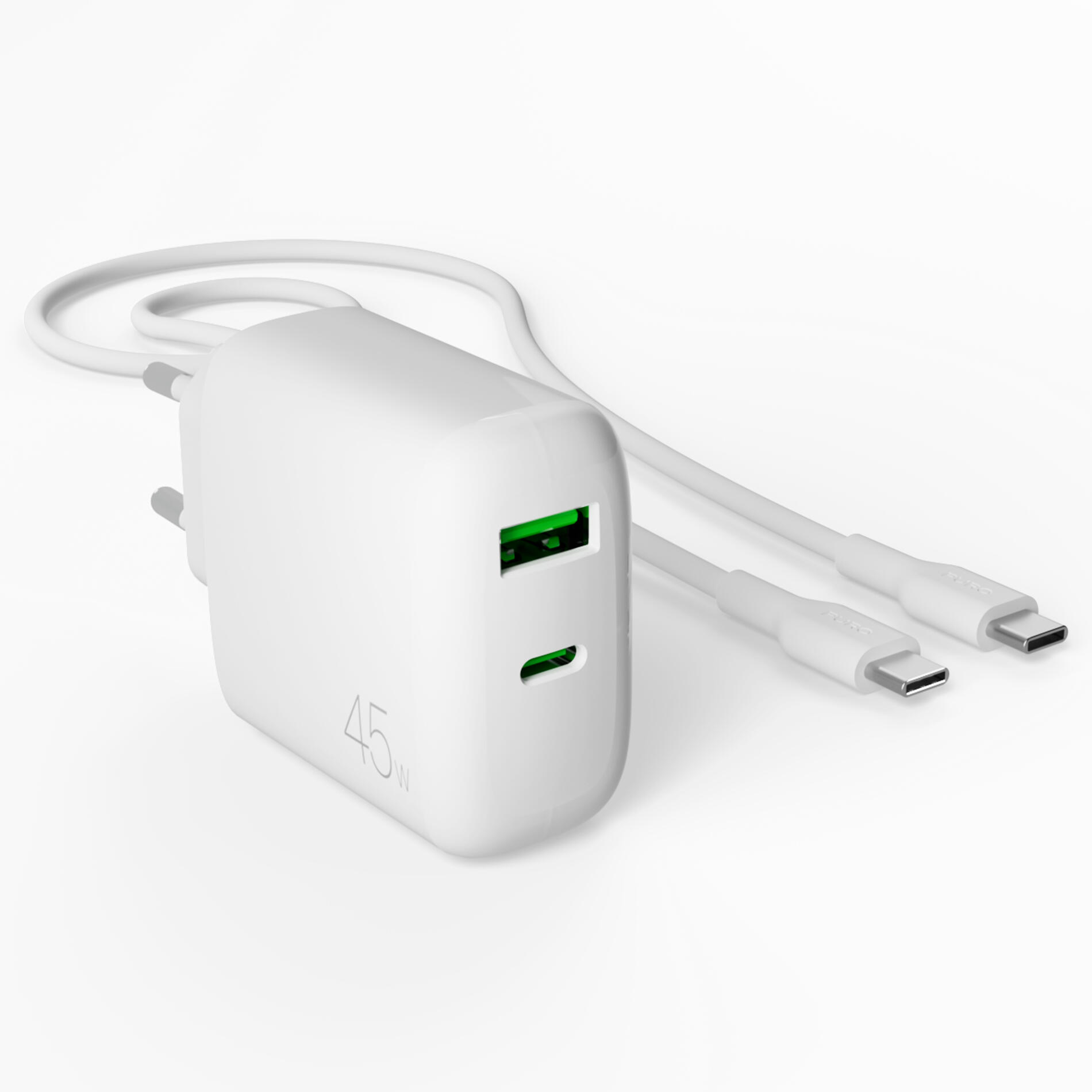 Kit Energia 45W USB‑A/USB‑C + cavo USB‑C 2/6