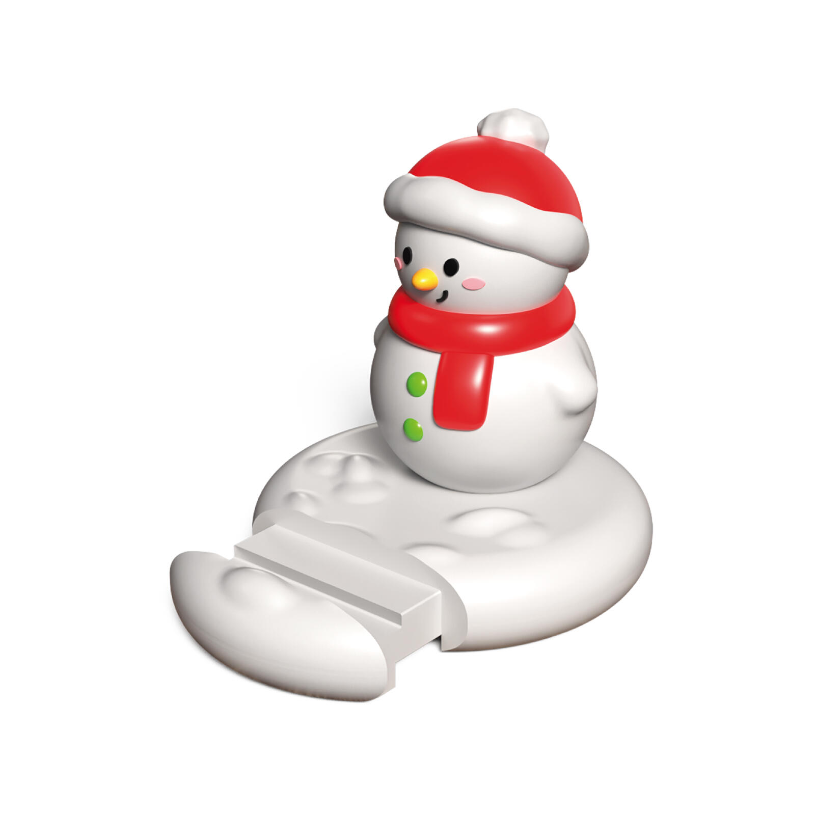 Support téléphone coulissant motif bonhomme de neige 2/3