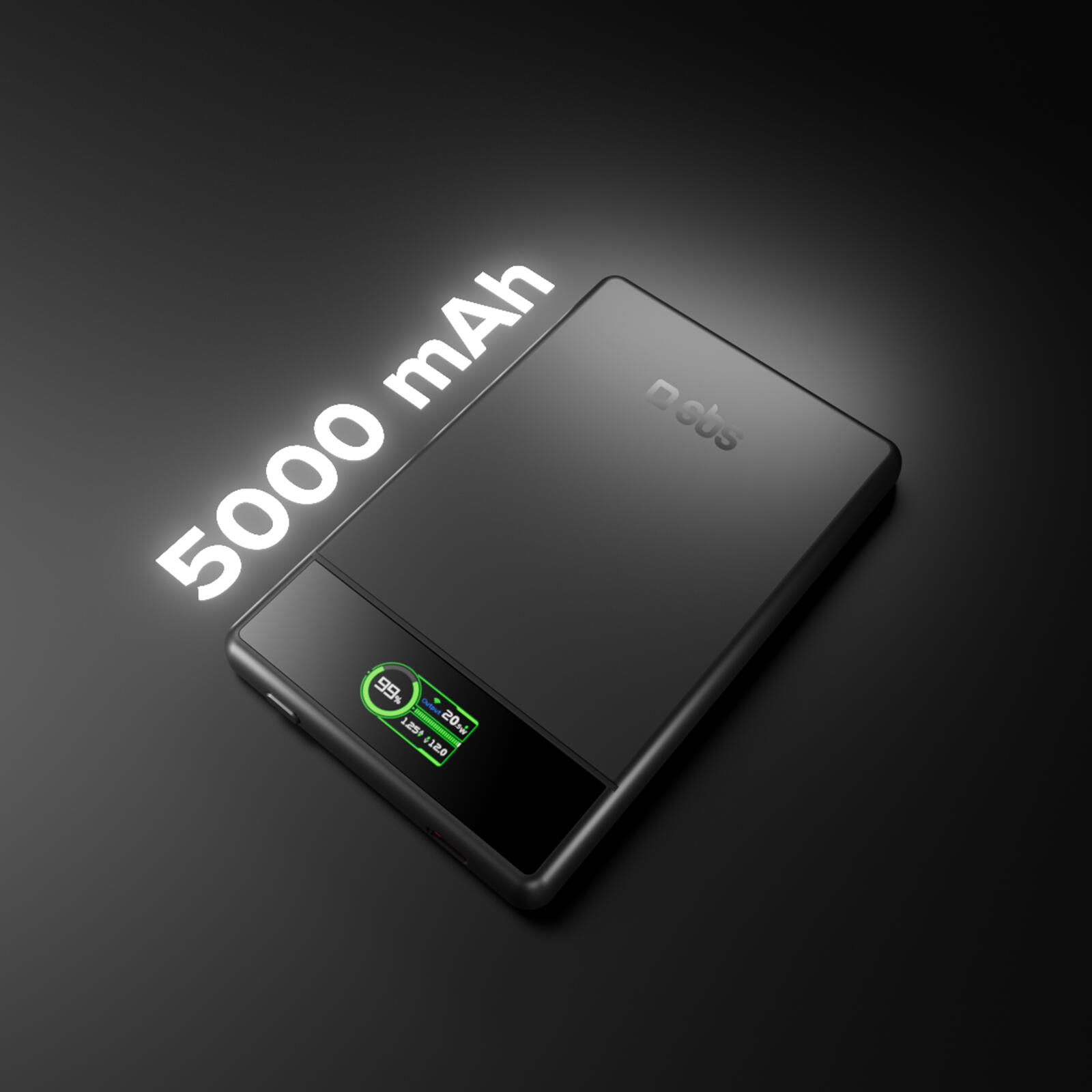 Power bank magnetico 5000 mAh con display e ricarica 15W 3/7