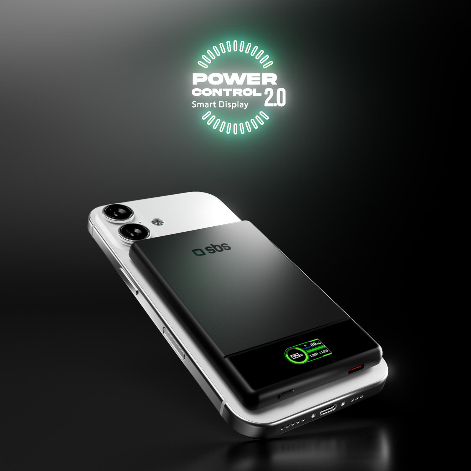 Power bank magnetico 5000 mAh con display e ricarica 15W 2/7