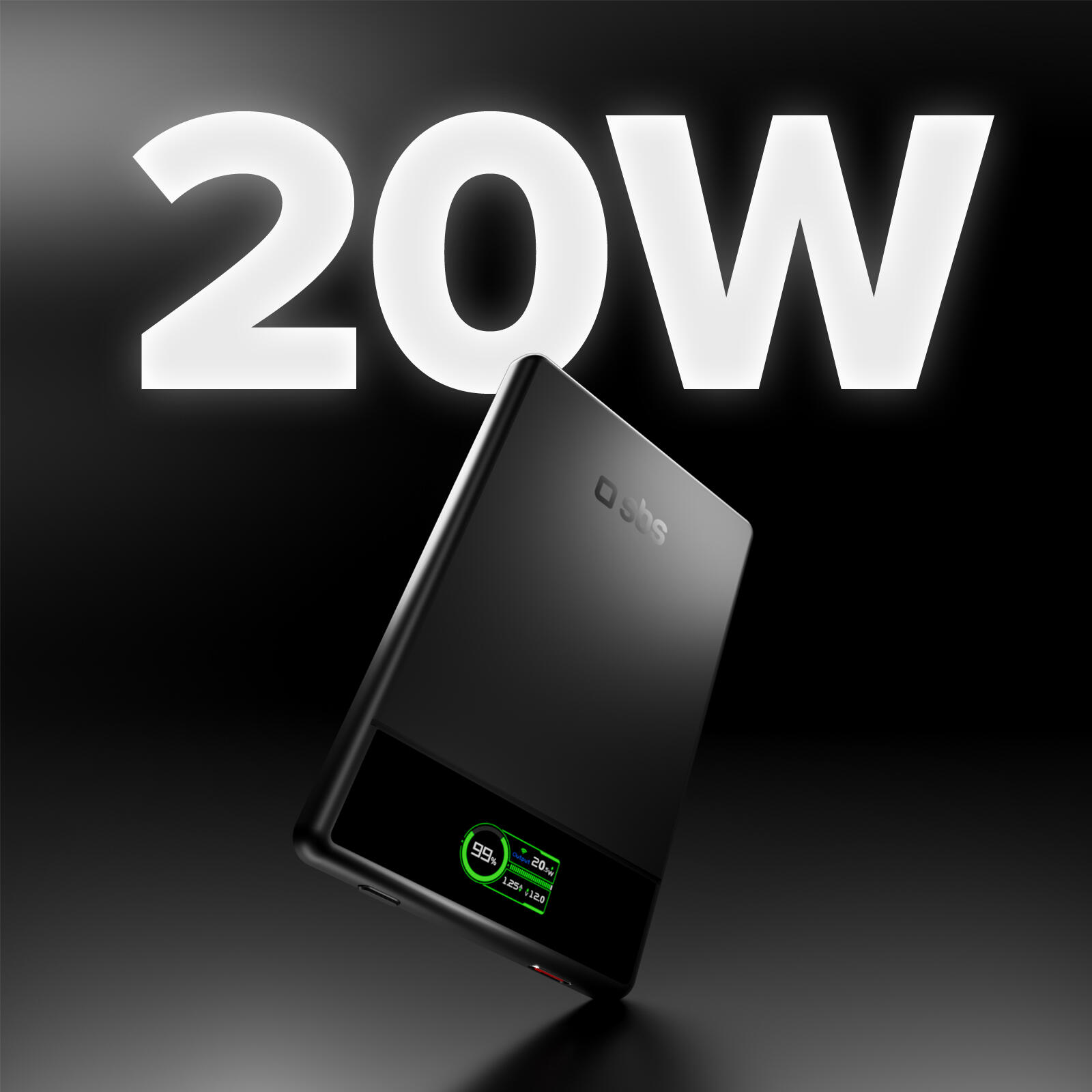Power bank magnetico 5000 mAh con display e ricarica 15W 4/7