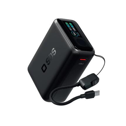 10000 mAh powerbank met 40 W PD en AVS, inclusief USB-C-kabel en smart display