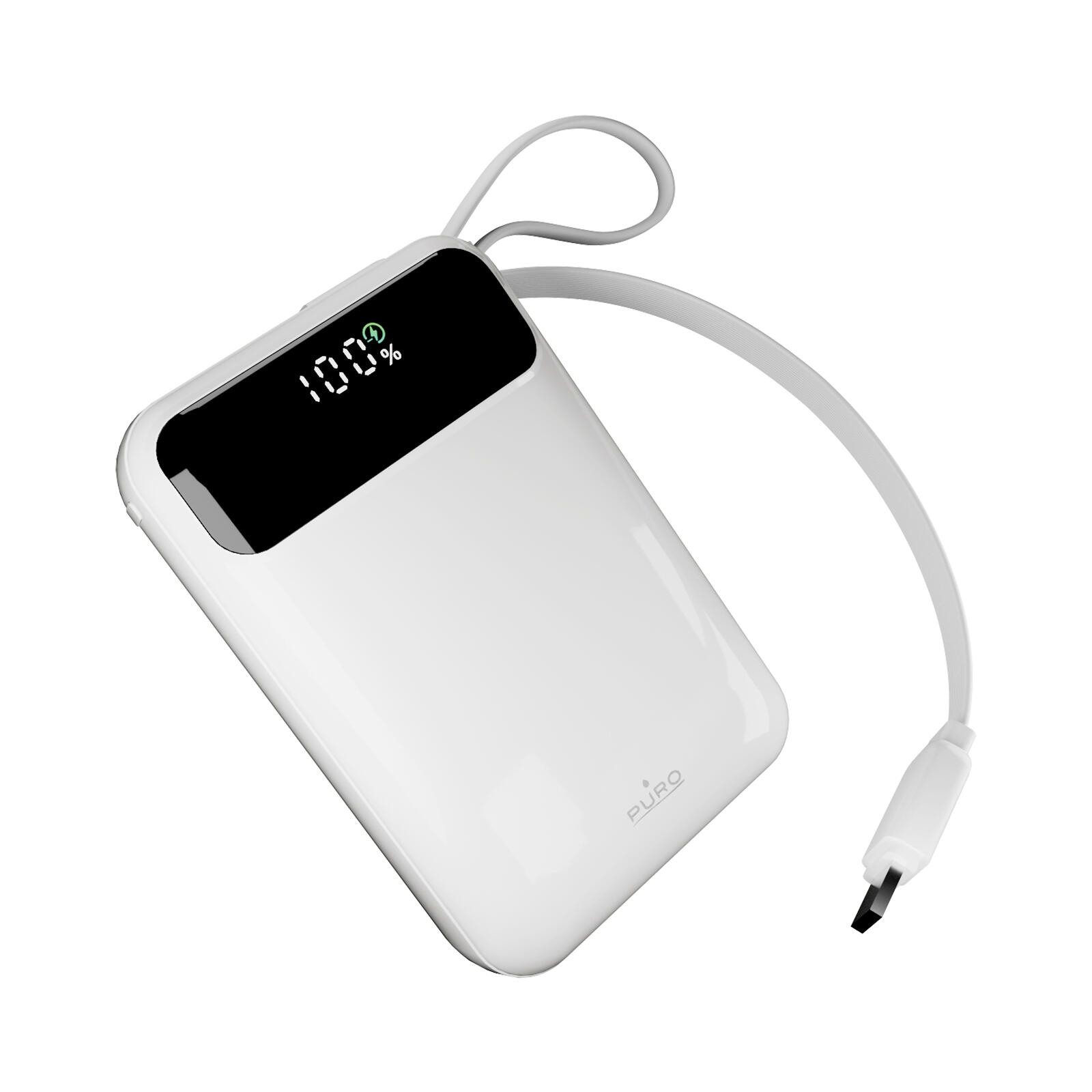 Power bank 20000 mAh 45W con display LCD e cavi integrati 2/7