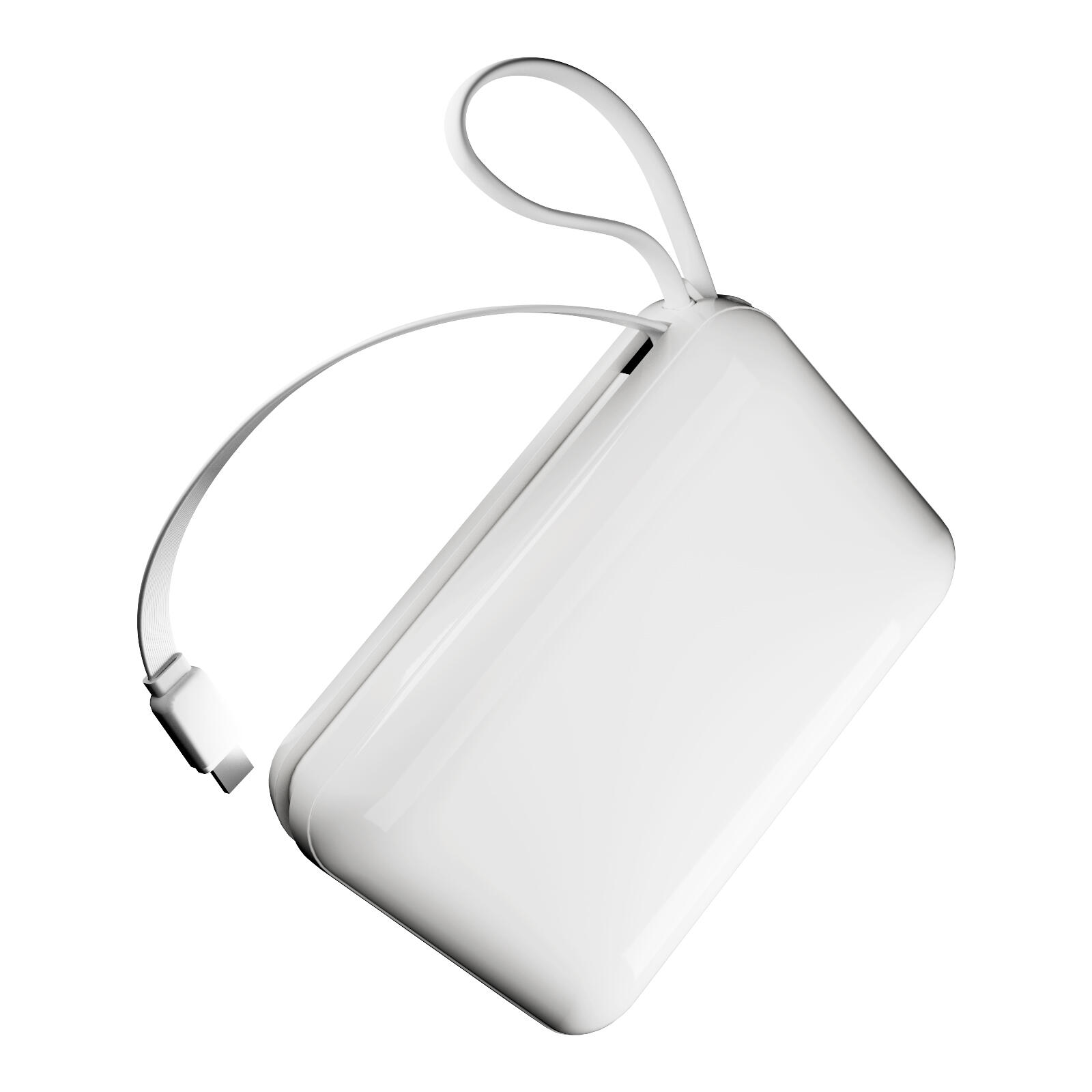 Power bank 20000 mAh 45W con display LCD e cavi integrati 6/7