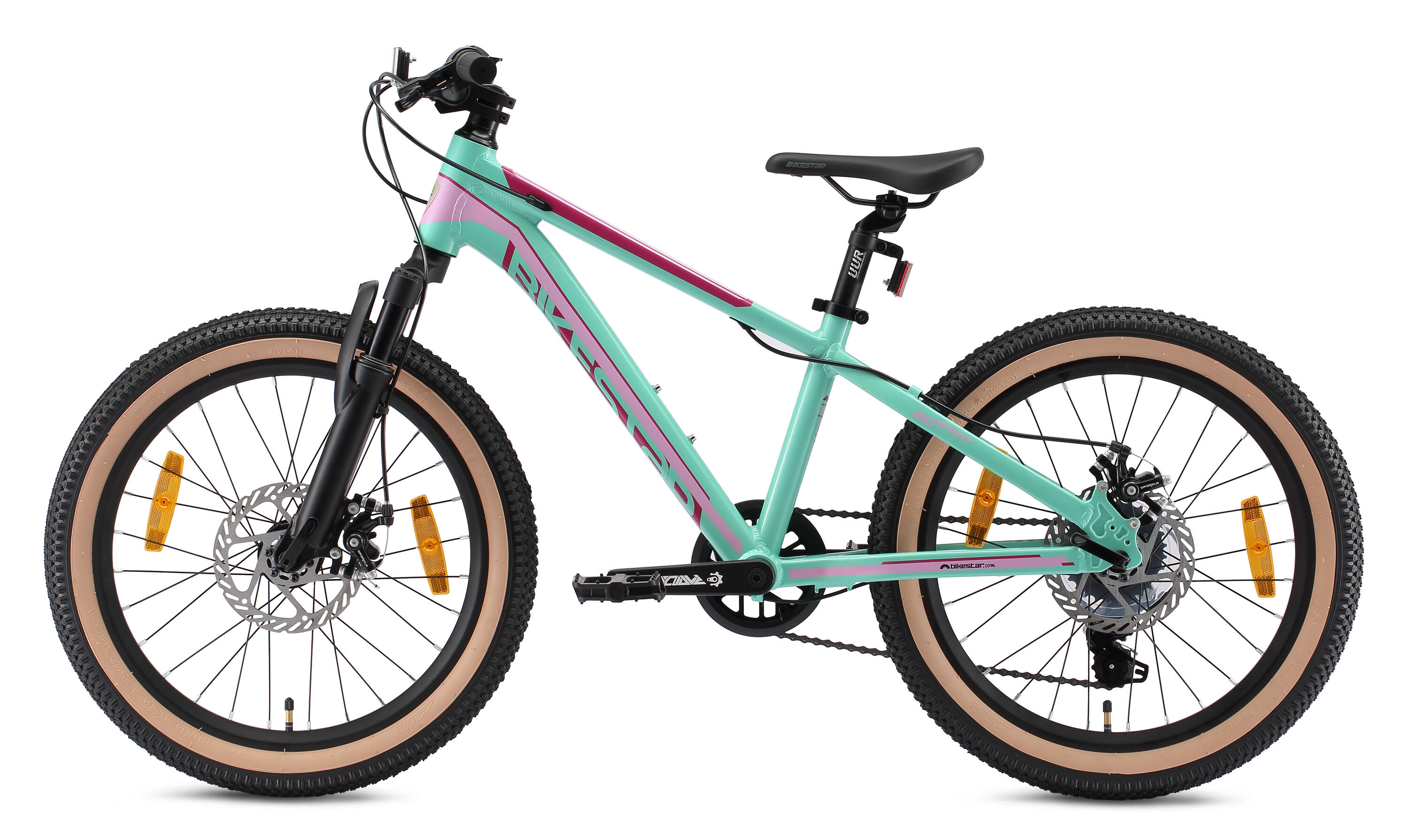 MTB 20" aluminium, Kinderrad 6 Jahre, hardtail, 21 Gang, Scheibenbremse 3/7