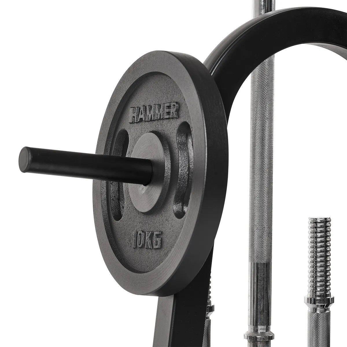 Soporte para barras y discos de diámetro 30 mm Hammer 7/7