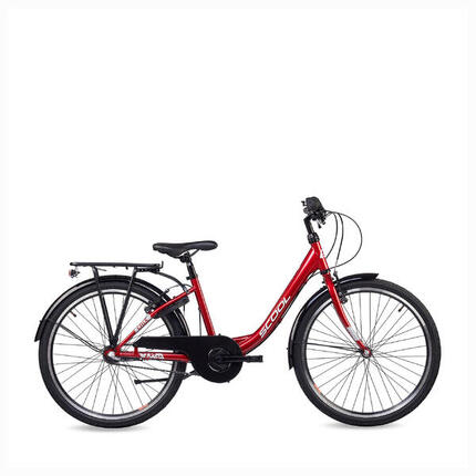chiX, 20 Zoll Kinderfahrrad, 3-Gang, Rot/Weiß, 115–130 cm, 6–9 Jahre