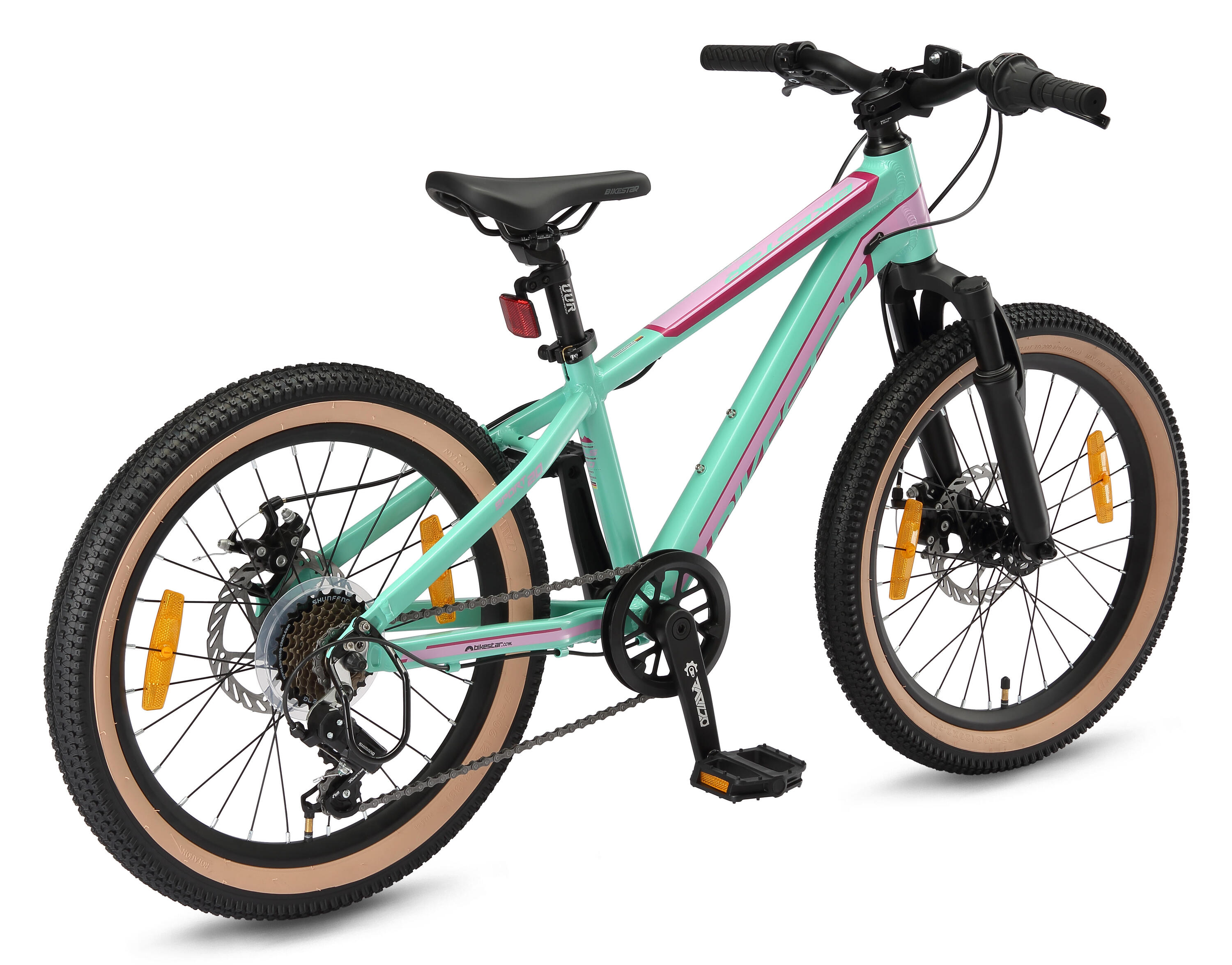 MTB 20" aluminium, Kinderrad 6 Jahre, hardtail, 21 Gang, Scheibenbremse 4/7