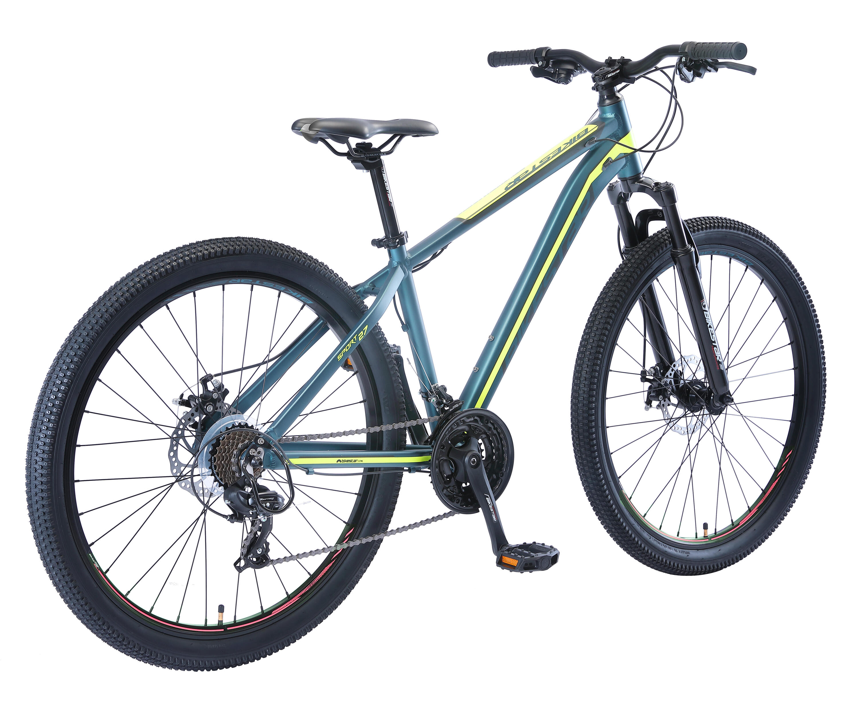 MTB fiets 27.5" aluminium, hardtail, 21 versnellingen, schijfremmen 3/7