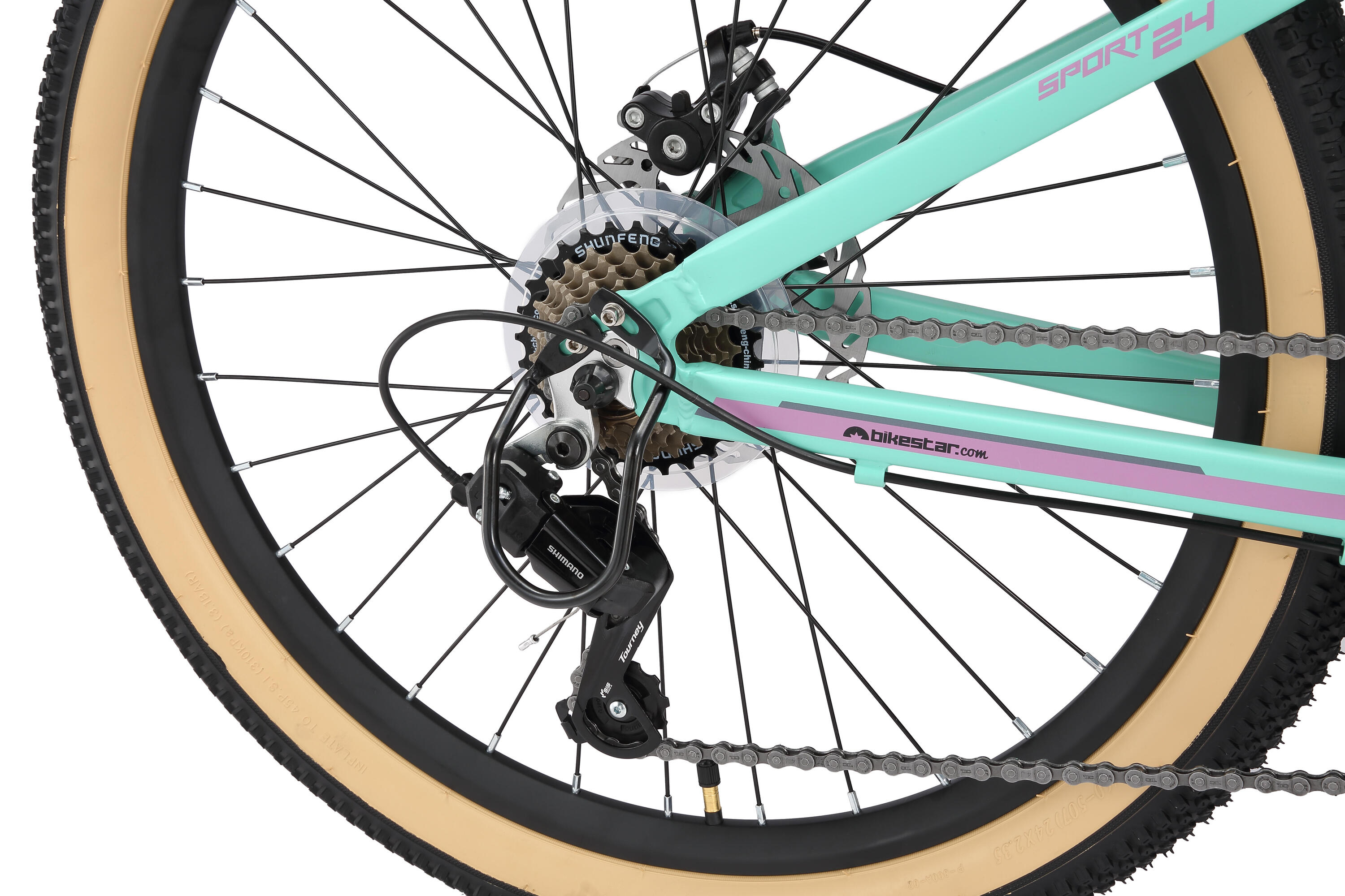 MTB 24" alluminio, bici bambini 9 anni, 21 velocità, freno a disco 5/7