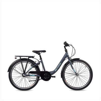 Kinderfiets voor meisjes scool chix-n3-3 versnellingen-coral-dark-red-terugtrapr