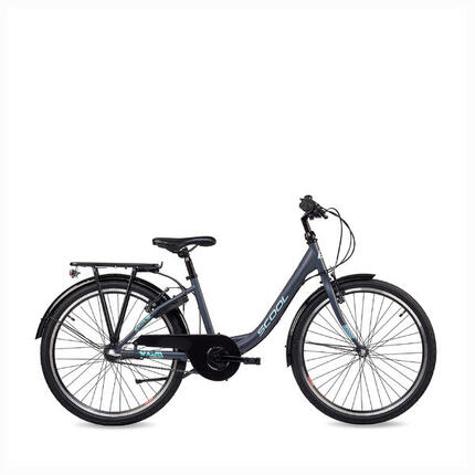 Kinderfiets voor meisjes SCOOL chiX-N3-3 versnellingen-Coral-Dark-Red-Terugtrapr