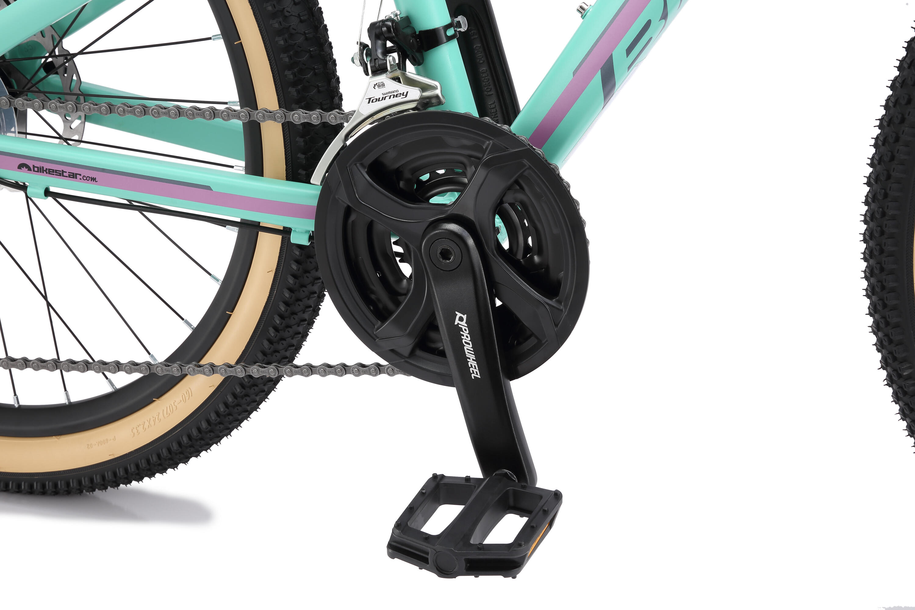 MTB 24" alluminio, bici bambini 9 anni, 21 velocità, freno a disco 6/7