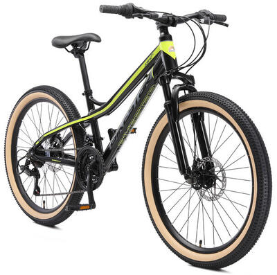 Mtb 24" aluminium, kinderfiets 9 jaar, hardtail, 21 versnellingen, schijfremmen