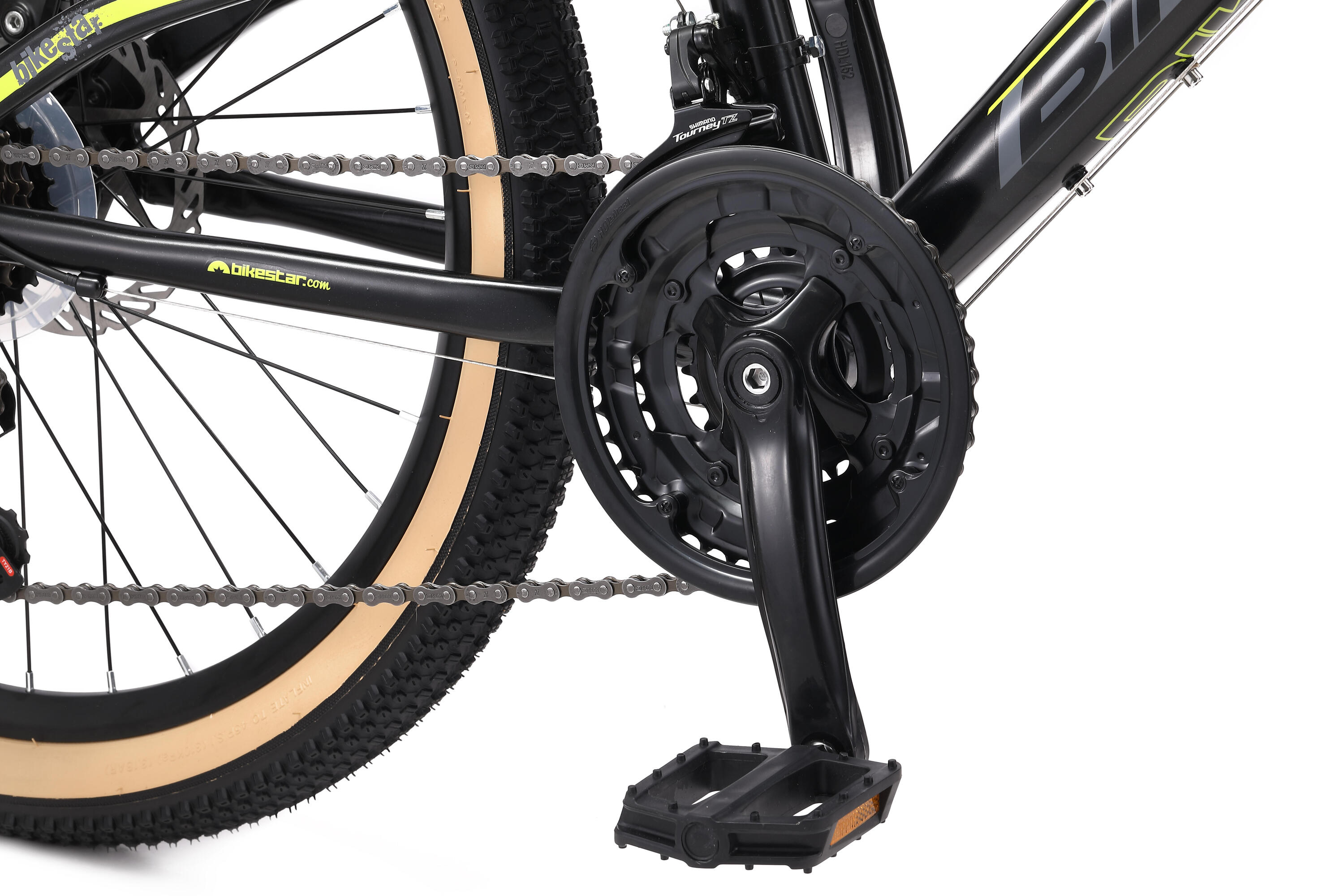VTT 24" aluminium, vélo enfant 9 ans, semi-rigide, 21 vitesses, frein à disque 6/7