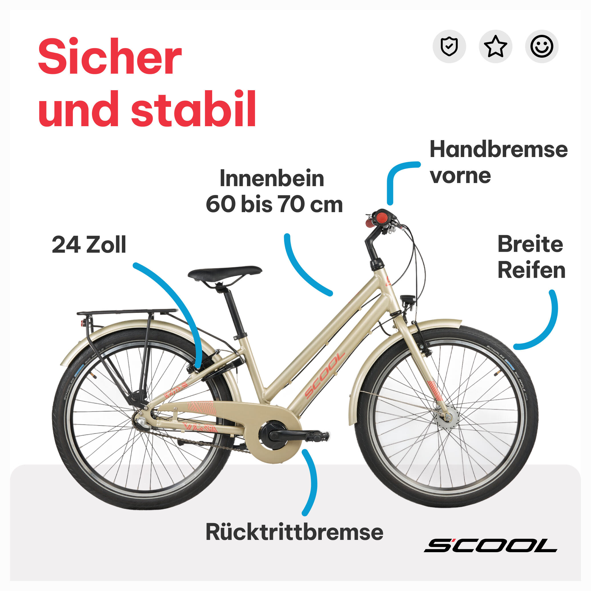 chiX pro jeugdfiets 20 inch / 24 inch / 26 inch – 3-versnellings naafversnelling 5/7
