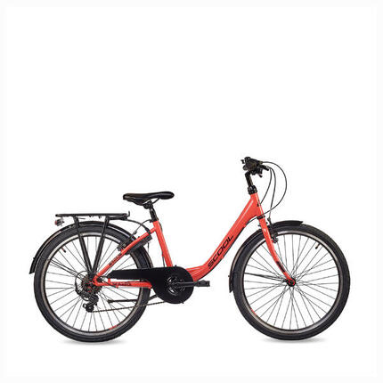 chiX, 20 Zoll Kinderfahrrad, 6-Gang, Koralle/Dunkelrot, 115–130 cm, 6–9 Jahre