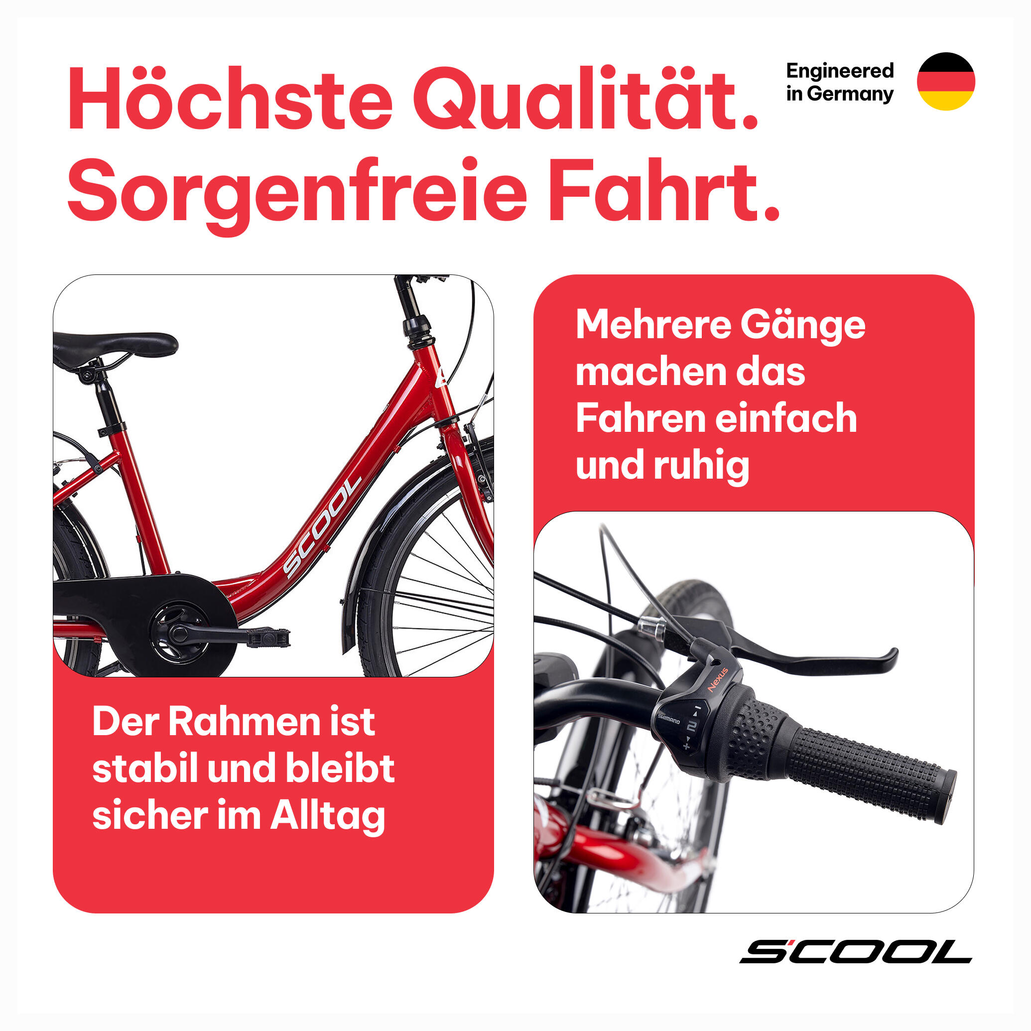 Kinderfiets voor meisjes SCOOL chiX K6 met 6 versnellingen en derailleur 3/7