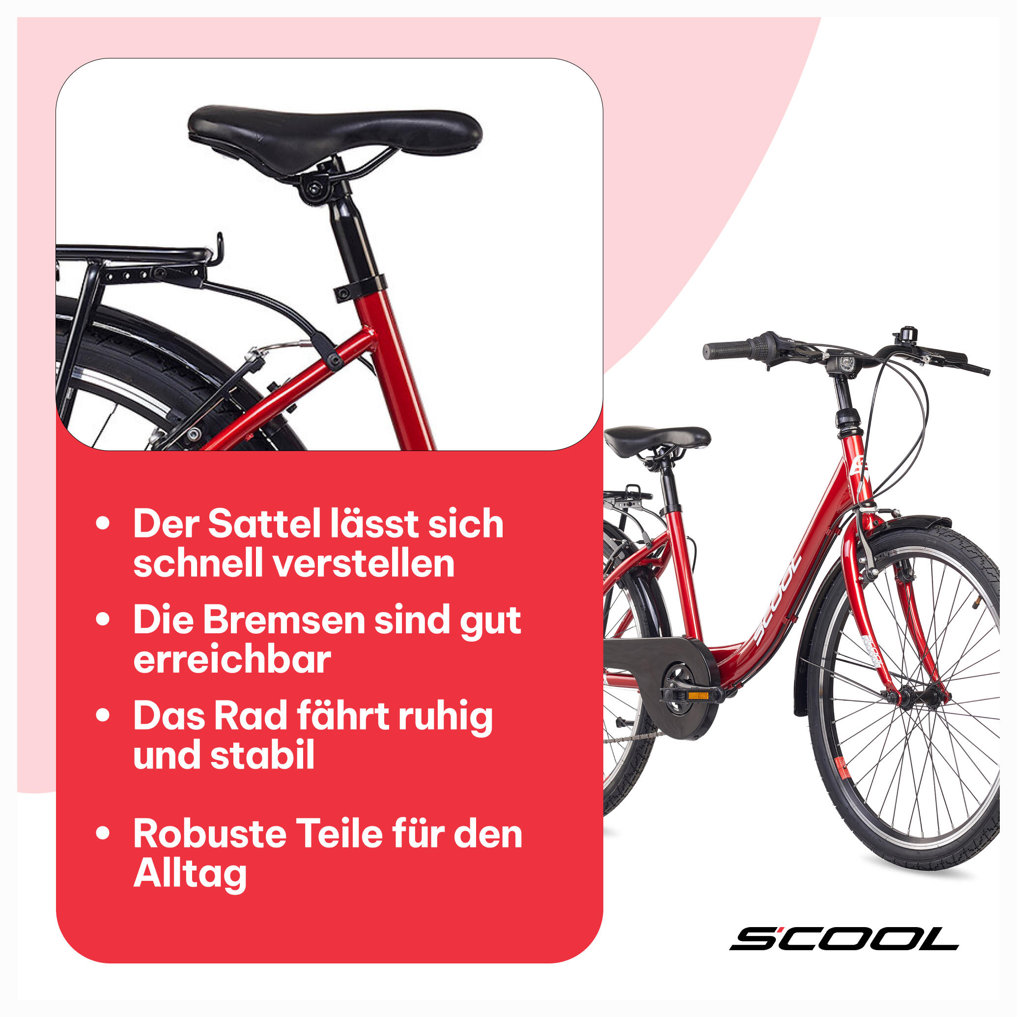 Kinderfiets voor meisjes SCOOL chiX K6 met 6 versnellingen en derailleur 7/7