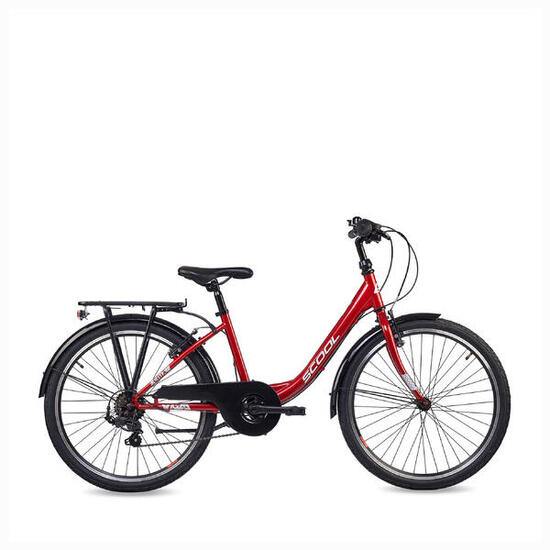 chiX, 20 Zoll Kinderfahrrad, 6-Gang, Koralle/Dunkelrot, 115–130 cm, 6–9 Jahre