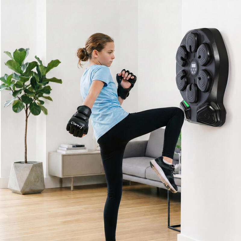 Scut electronic de box Bluetooth cu muzică și mănuși HMS TB13