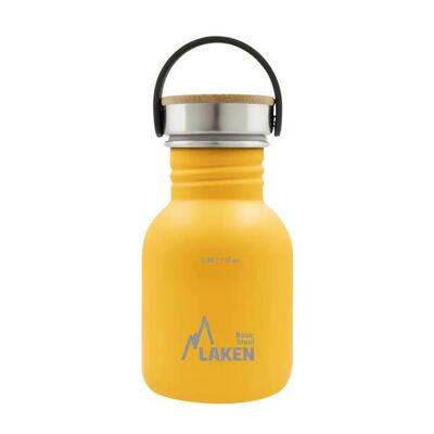 Borraccia in acciaio inox Basic Steel con tappo Bamboo – LAKEN