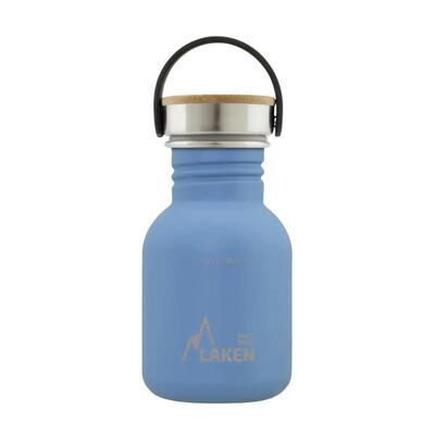 Borraccia in acciaio inox Basic Steel con tappo Bamboo – LAKEN