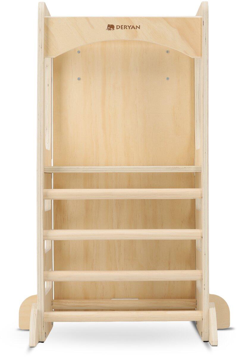 Tour d’escalade en bois de luxe avec toboggan - Tour de jeu - Bois naturel 5/7