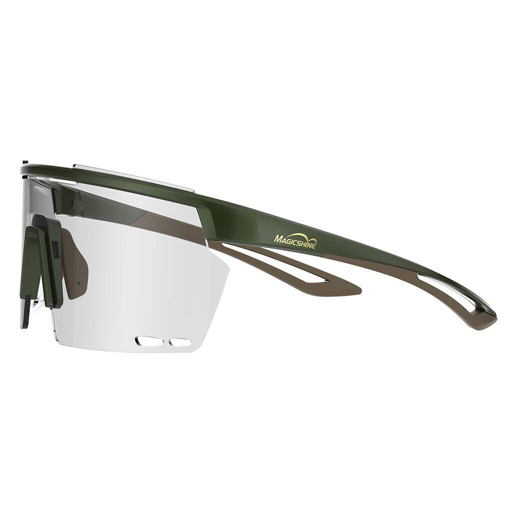 Magicshine Rouler Photochromic Sports Sunglasses-Green/Brown -  2