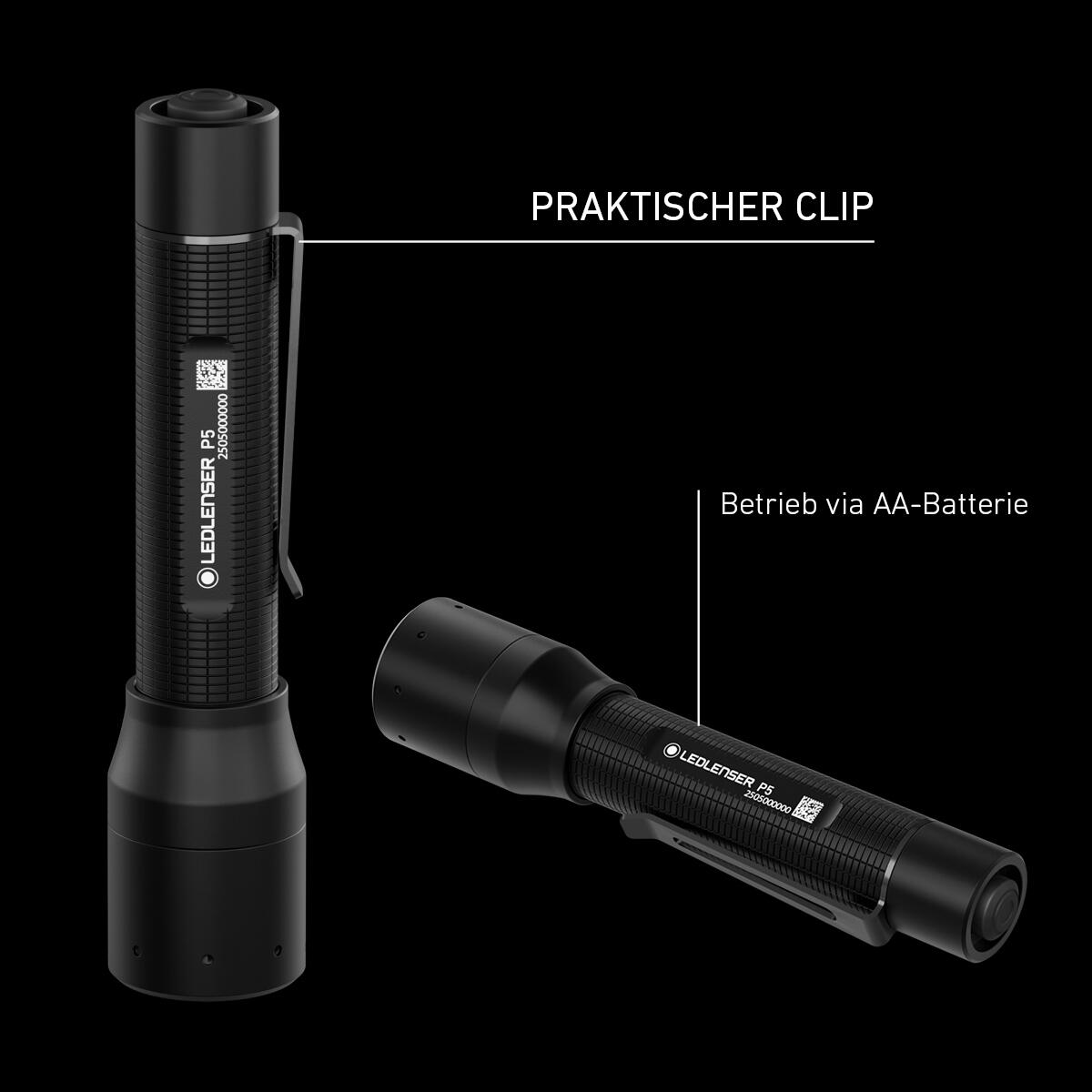 Lampe torche LED à piles – 200 lm, IP54, portée 170 m, 1xAA – P5 2/7