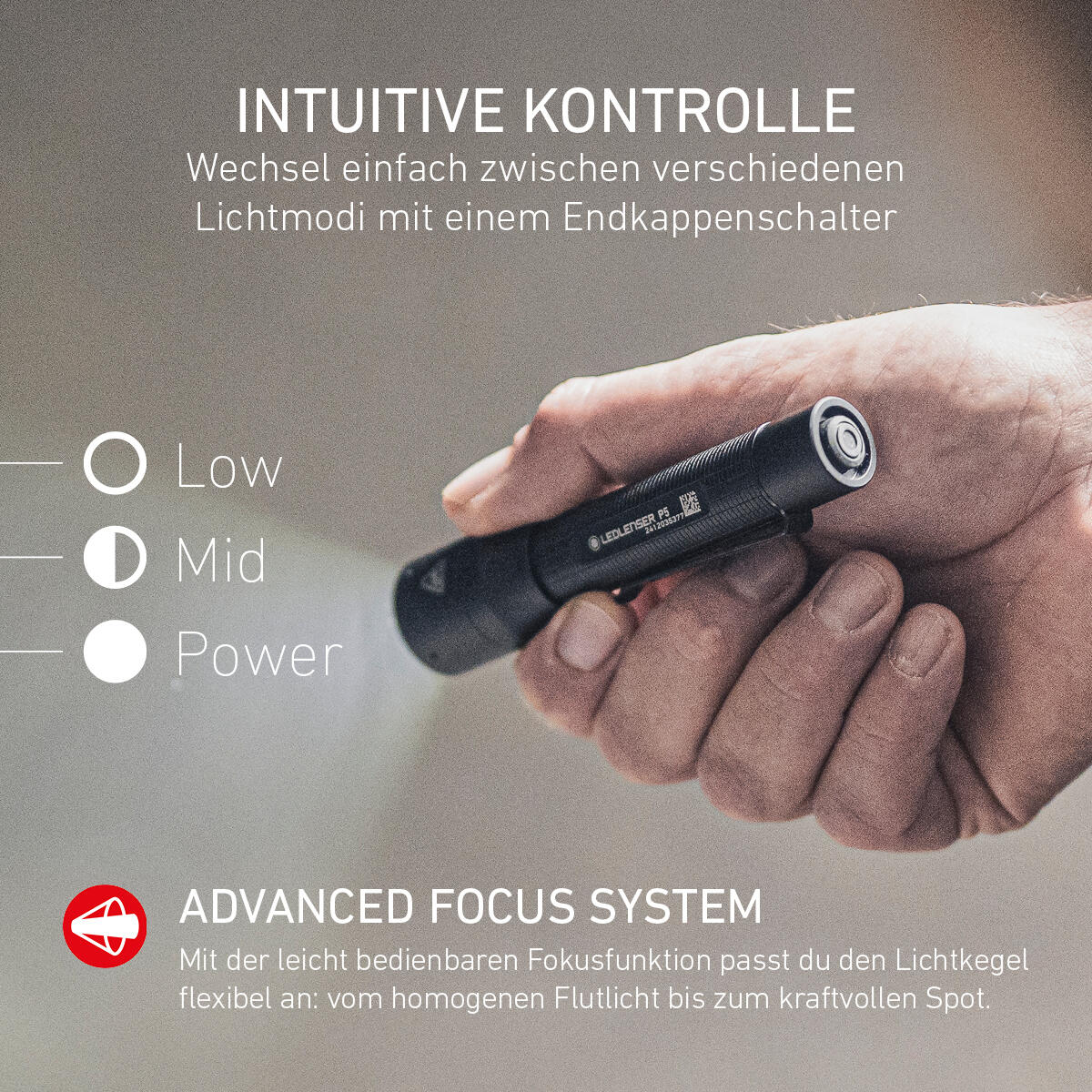 Lampe torche LED à piles – 200 lm, IP54, portée 170 m, 1xAA – P5 4/7