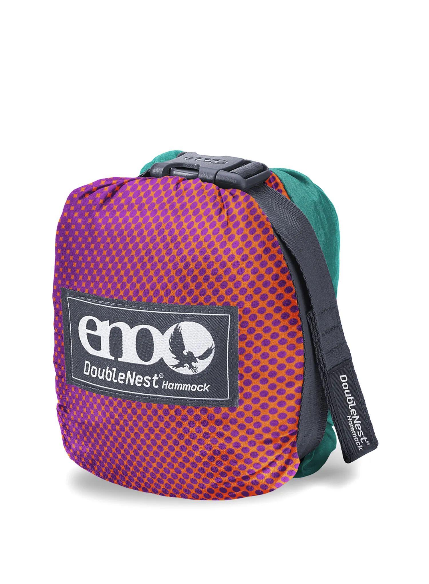 Hamak turystyczny dwuosobowy ENO DoubleNest Print Hammock - fade/seaglass 5/7