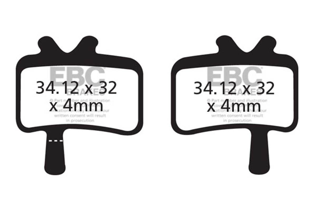 Klocki hamulcowe rowerowe (spiekane) EBC Brakes CFA394HH 2/2