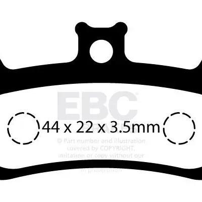 Klocki hamulcowe rowerowe (organiczne) EBC Brakes CFA735