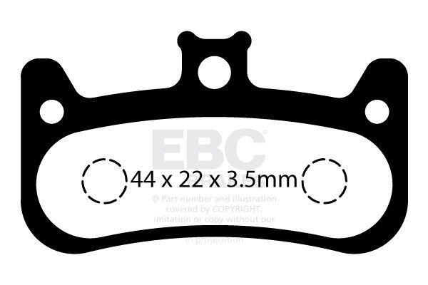EBC BRAKES Klocki hamulcowe rowerowe (organiczne) CFA735