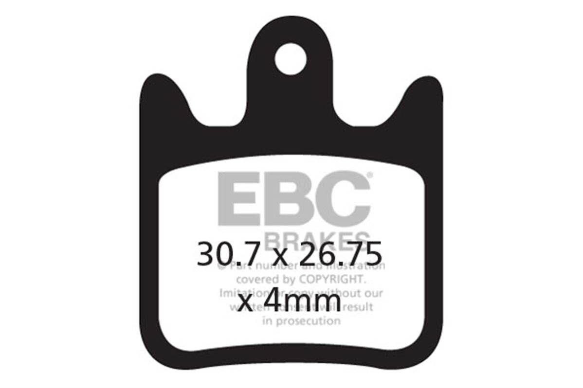 Klocki hamulcowe rowerowe (organiczne) EBC Brakes CFA487 2/2
